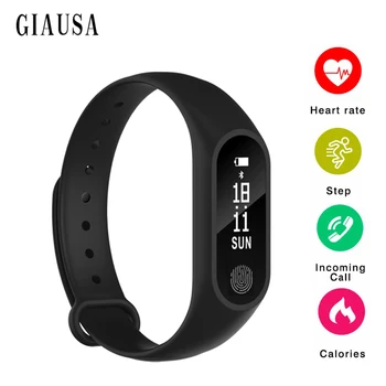 

Smart Bracelet M2 Smart Band Waterproof Heart Rate Sleep Monitor Fitness Tracker Bluetooth Wristband for iOS Android Phone M3S