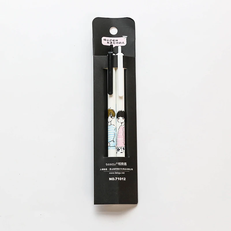 2 шт./лот Mohamm 0,5 мм детская японская гелевая ручка Kawaii школьные принадлежности стационарные - Цвет: A