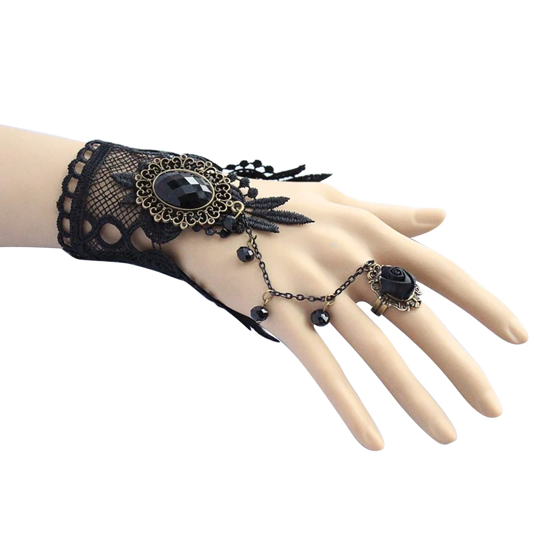 Простой кружевной браслет готические ювелирные изделия для женщин аксессуары очаровательные браслеты для девушки ночной клуб вечерние ювелирные изделия