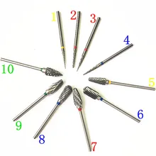 10 pièces 2.35mm instrument de laboratoire dentaire tige en acier au tungstène carbure monobloc fichiers rotatifs diamant bavures Dremel