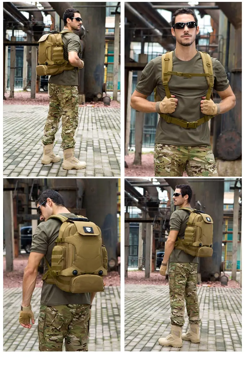 40L военный рюкзак, многофункциональный, 3 в 1, мужской тактический рюкзак, поясная сумка, комбинированный, для альпинизма, путешествий, пешего туризма, XA46D