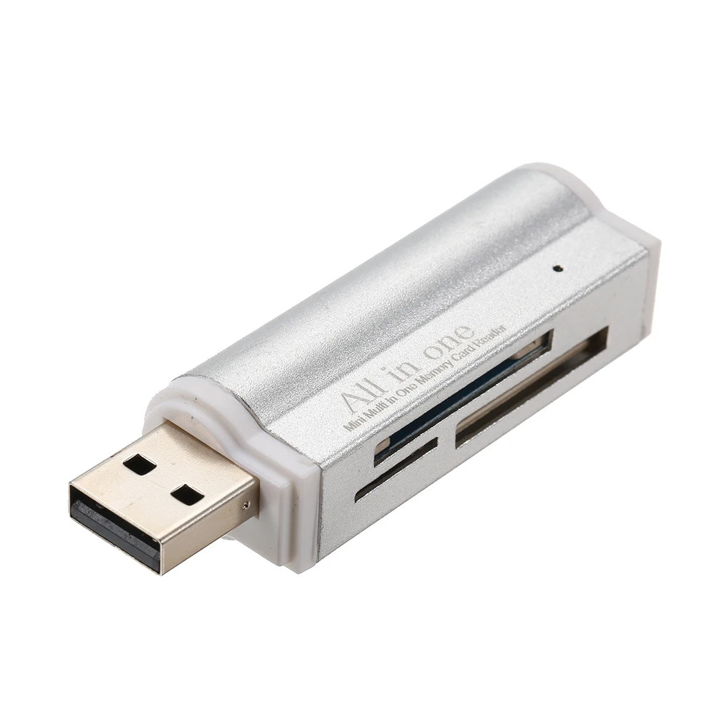 USB2.0 Мини Портативный все в одном кард-ридер для SD/TF/MS Duo/Micro MS(M2)/MS Pro Duo USB 2,0 USB картридеры для ПК компьютера