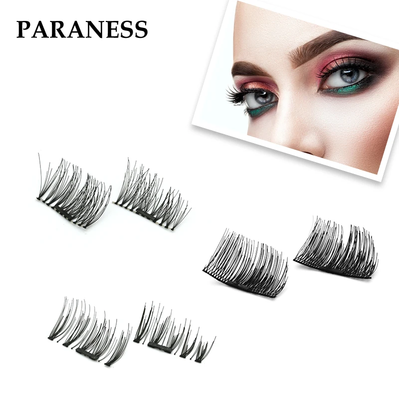 

Magnetic eyelashes with 3 magnets handmade 3D/6D magnet lashes natural false eyelashes comfortable Strip Lashes cilios posticos