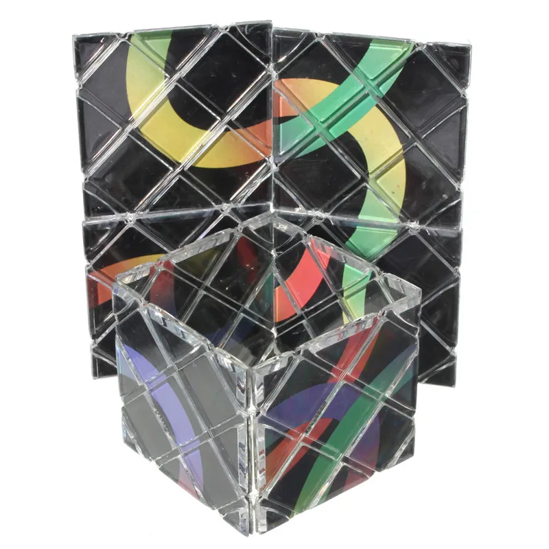 8 Panel 3 Ring Master Magic Folding Puzzle Toy Ghost Hand Brain Trainning Professional Magic Cube