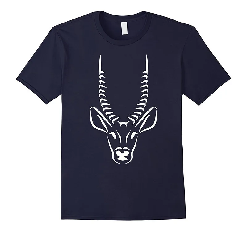 

Biker T Shirts Top O-Neck Short-Sleeve Antelope Head T Shirt For Men