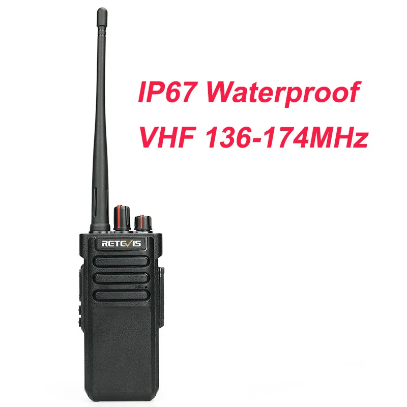 Пара высокой мощности Retevis RT29 Walkie Talkie IP67 Водонепроницаемый UHF400-480MHz VOX TOT Scan 2 Way Радио HF трансивер+ программный кабель - Цвет: IP67 VHF 136-174MHz