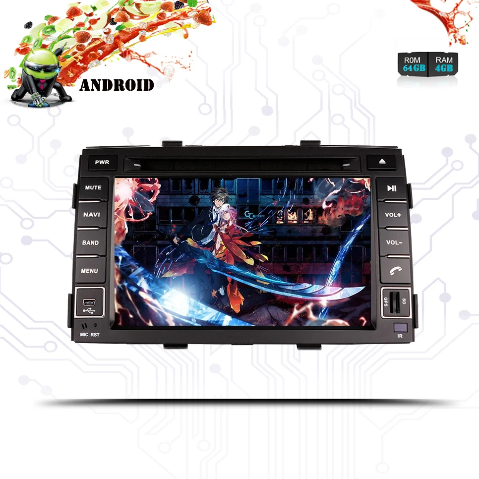 Best Android 9.0 8 Core RAM 4GB ROM 64GB Car Stereo Screen Radio For KIA Sorento 2009-2012 Car DVD Player GPS Navigation Double DIN 3