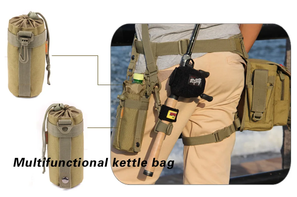 Многофункциональная сумка для рыбалки, водонепроницаемая холщовая уличная сумка, сумки для наживки, рыболовные снасти, сумка