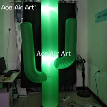 2 шт. новейший дизайн 8 футов H Зеленый завод Надувное дерево кактус, надувной светодиодный кактус копия с светодиодный свет для украшения