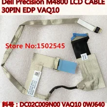 Ноутбук ЖК-кабель для Dell M4800 ноутбук ЖК-кабель 30PIN DC02C009N00 VAQ10 0WJ64D