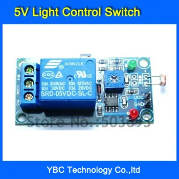 

Free Shipping 5pcs/lot 5V Light Control Switch Photoresistor Plus Relay Module