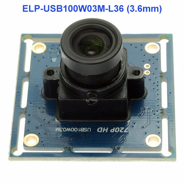 ELP-USB100W03M-L36 OEM ELP USB камера HD 720 P OV9712 CMOS модуль фотоаппарата, USB широкоугольный - Цвет: ELP-USB100W03M-L36