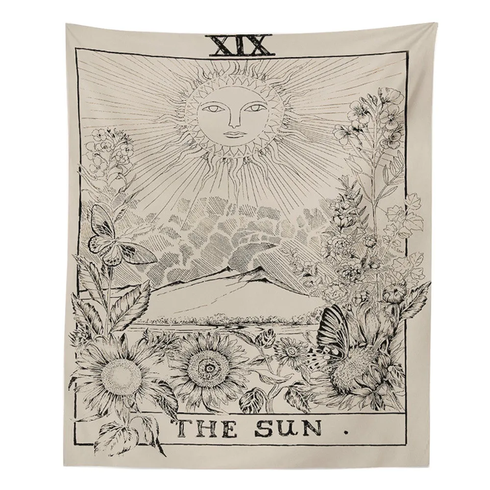 

150X130CM Tapestry Tarot Tapices Printed Wall Hanging B Tapestry Mat Bohemian Beach Towel Handmade Tablecloth Home Decor 50%#