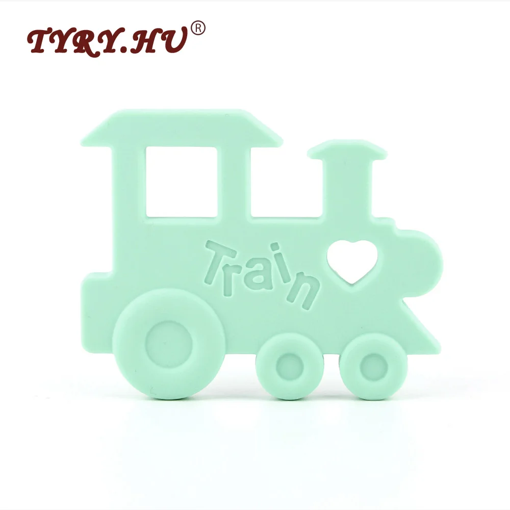 TYRY.HU 1Pcs Train Baby Teether Silicone Teething Toys Infant Chewable Pendant Soother Teether BPA Free Safe Beads For Baby Care TYRY.HU 1Pcs Train Baby Teether Silicone Teething Toys Infant Chewable Pendant Soother Teether BPA Free Safe Beads For Baby Care