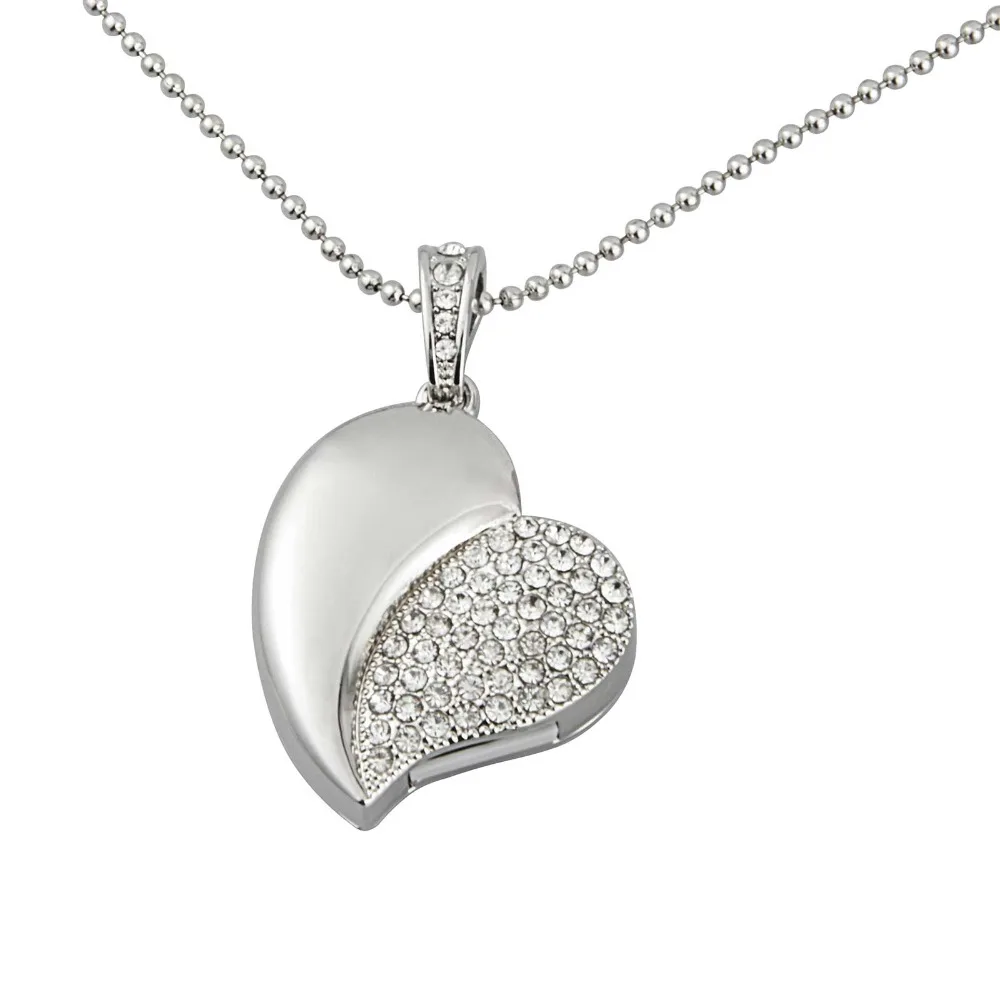 J boxing Crystal Heart 64GB USB Flash 32GB Pendrive 8GB 16GB Stick Memory для компьютера ноутбука Mac Tablet Disk|USB