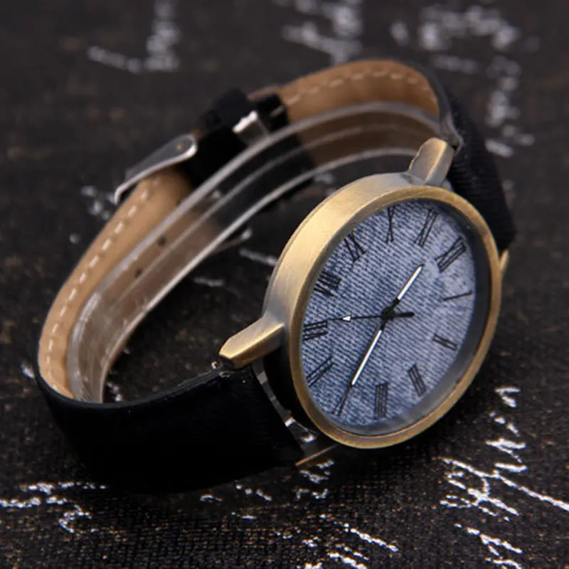 

Mdnen Watch Men Women Quartz Watches Denim Design Leather Strap Male Casual Wristwatch Relogio Feminino Ladies And Female Watch