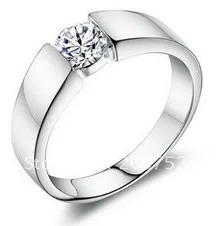 Mens Silver Rings Stones 925 Silver Gem Rings 925 Sterling Silver CZ Ring 925 Rings Stamped
