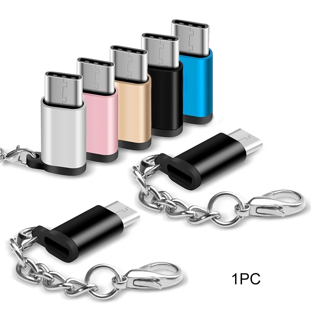

OTG Type-c USB C-type Adapter Micro USB to USB C-type Converter Adapter with Keychain Fast Charging for C-type Mobile Phone