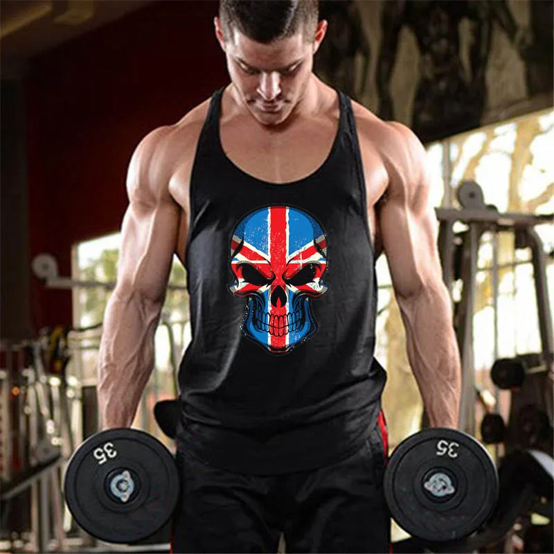 Punisher gyms clothing men muscle guys stringer tank top