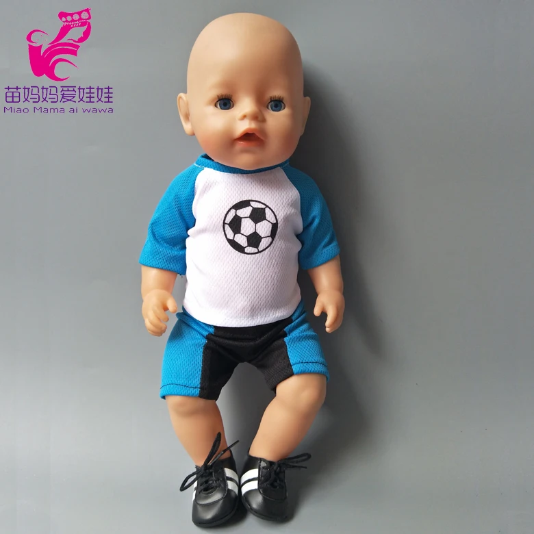 Sport-Doll-Shoes-fit-for-43CM-Zapf-Reborn-Baby-Doll-black-football-Shoes-for-zapf-baby (2)