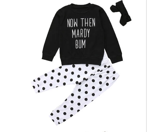

Kids Baby Girl Boy Toddler Clothes Set Long Sleeve Shirt Tops Dot Leggings Pants Outfits Sets Casual Baby Clothing 1-6T