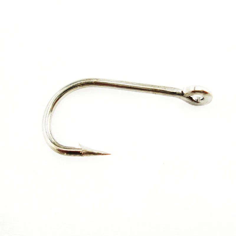 

100PCS Carbon Steel silver Color Carp Fishing Hook with Eye Size 4#6#8#10# Carp Fresh Water Fishing Tackle