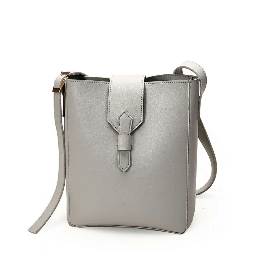 Женская вместительная модная повседневная сумка-мессенджер на одно плечо сумка из искусственной кожи - Цвет: Серый