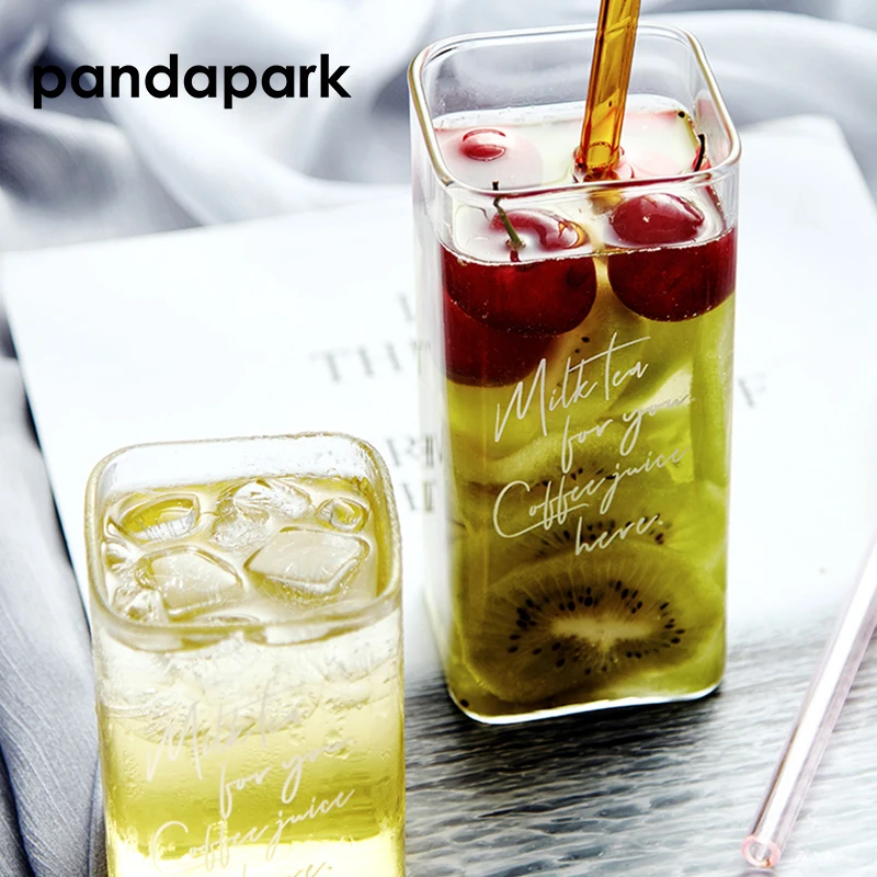 Новинка 2018 креативная квадратная кружка Pandapark для холодных напитков модный бокал