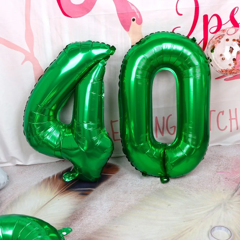 Новинка 1 шт. 30 дюймов темно-зеленый номер 0-9 Воздушные шары цифровая фольга баллоны фестиваль День рождения взрослые вечерние Детские шоу Свадебные украшения