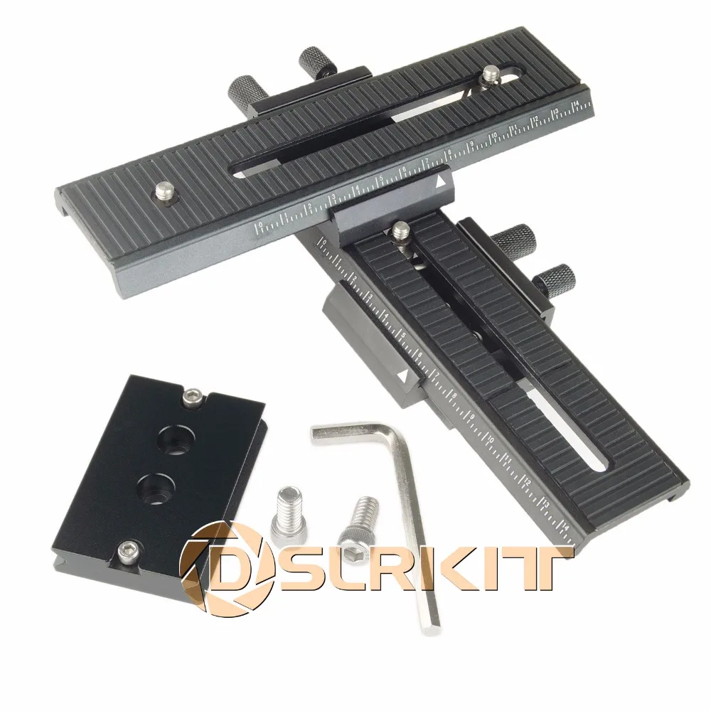 

4 way Extension Macro Shot Focus Rail Slider with Quick Release Plate Set