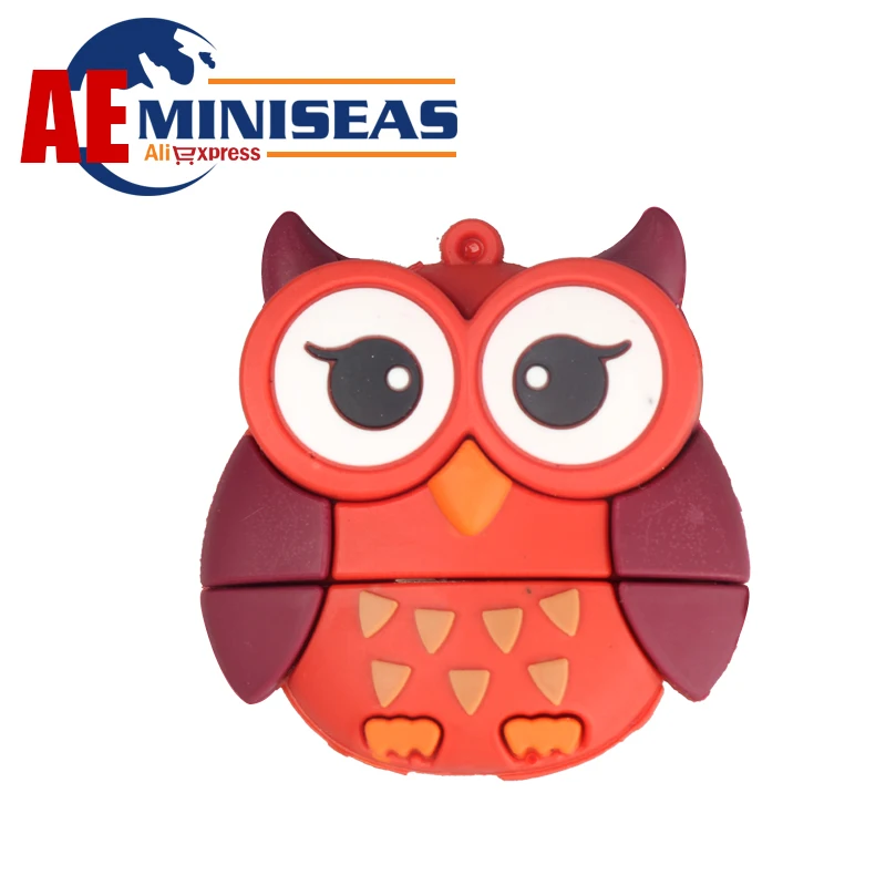 

2016 Miniseas Usb Flash Drive Real Capacity Owl Bee Penguin Fox 8GB 16GB 32GB Memory Usb Stick 2.0 Pen Drive Pendrive For PC