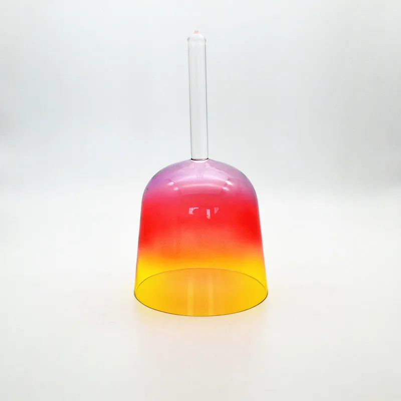 

HF 8" Rainbow Crystal Singing Chime Or Crystal Singing Bowl With Handle For Body Heath Healing Spirit Soul Therapist Yoga