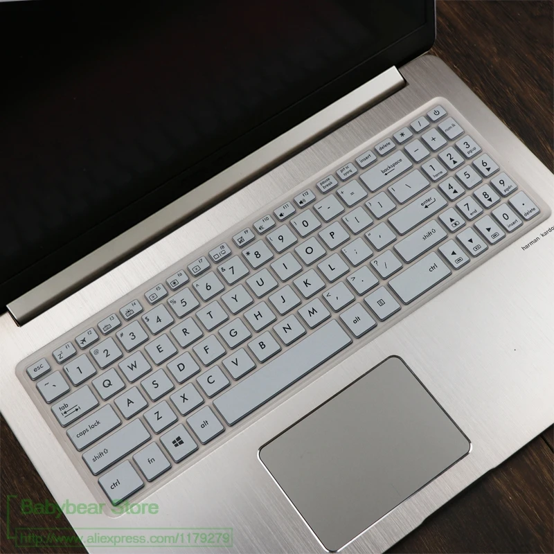 Клавиатура для ноутбука кожного покрова для asyus NX580 NX580VD NX580VD7700 NX580v N580VD/M580 X570ZD yx570ud YX570 - Цвет: silver