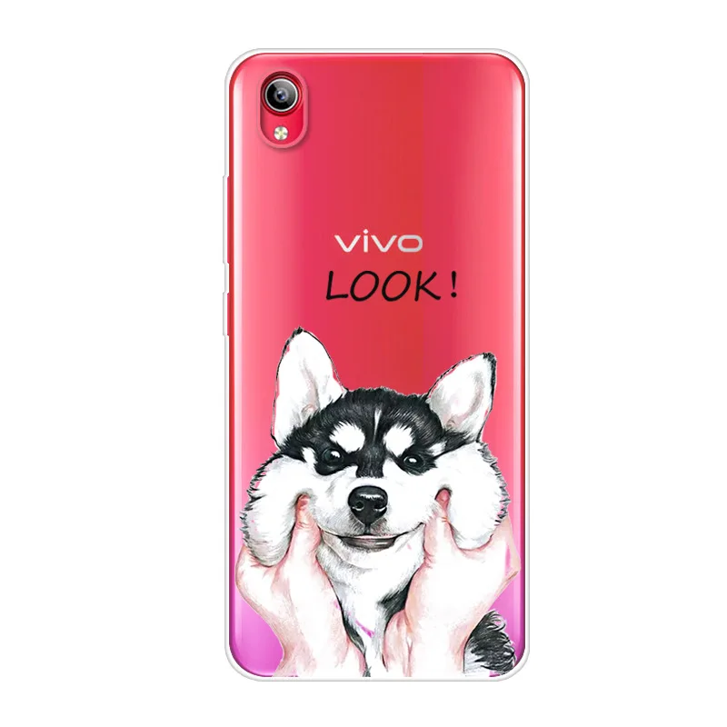 Прозрачный чехол для Vivo Y91C Y91i телефона с рисунком животных и цветов Мягкая