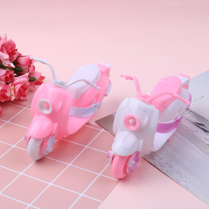 

1pc Play House Doll Accessorries Pink 15x8x9cm Motorcycle Can Be Sit By Dolls For s Children's Toy Car Children Gifts