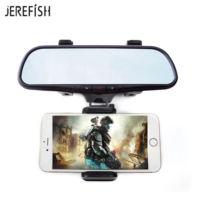 Cheap JEREFISH Universal Car Rearview Mirror Mount Holder Phone Stand Cradle Mechanical Clamp for iPhone 7 8 8Plus X Cell Phone Cheap JEREFISH Universal Car Rearview Mirror Mount Holder Phone Stand Cradle Mechanical Clamp for iPhone 7 8 8Plus X Cell Phone