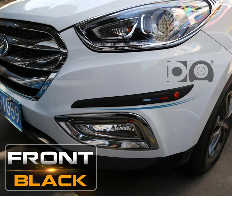 Автомобильные противоударные полосы Бампер протектор краевой защитный кожух 2 шт черный/белый в автомобиль-тюнинговые молдинги для Citroen серии