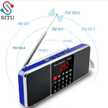 Situ портативный мини FM радио приемник динамик MP3 плеер Поддержка TF карта USB накопитель светодиодный экран дисплей отключение времени Dab радио