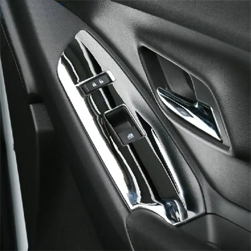 Tonlinker 4 шт. автомобильный Стайлинг ABS Хромированная кнопка Подъема Окна декоративный лайтбокс чехол наклейки для Chevrolet TRAX Аксессуары