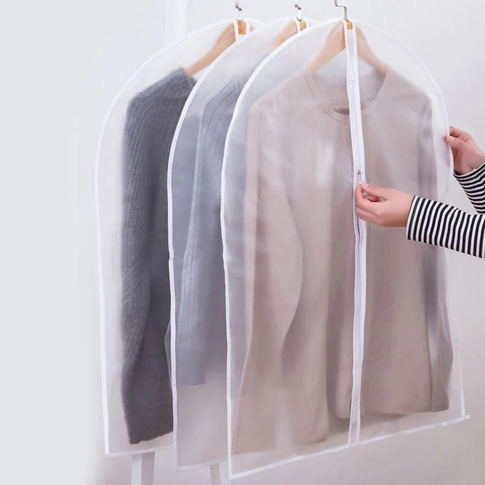  6pcs/set Clothing Covers Clear Suit Bag Moth Proof Garment Bags Breathable Zipper Dust Cover Storag - 32901483418
