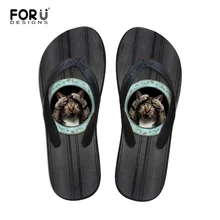 Модные Вьетнамки унисекс с животными и собаками; женские пляжные вьетнамки на плоской подошве; повседневные пляжные шлепанцы для отдыха; chinelo; женские шлепанцы для ванной