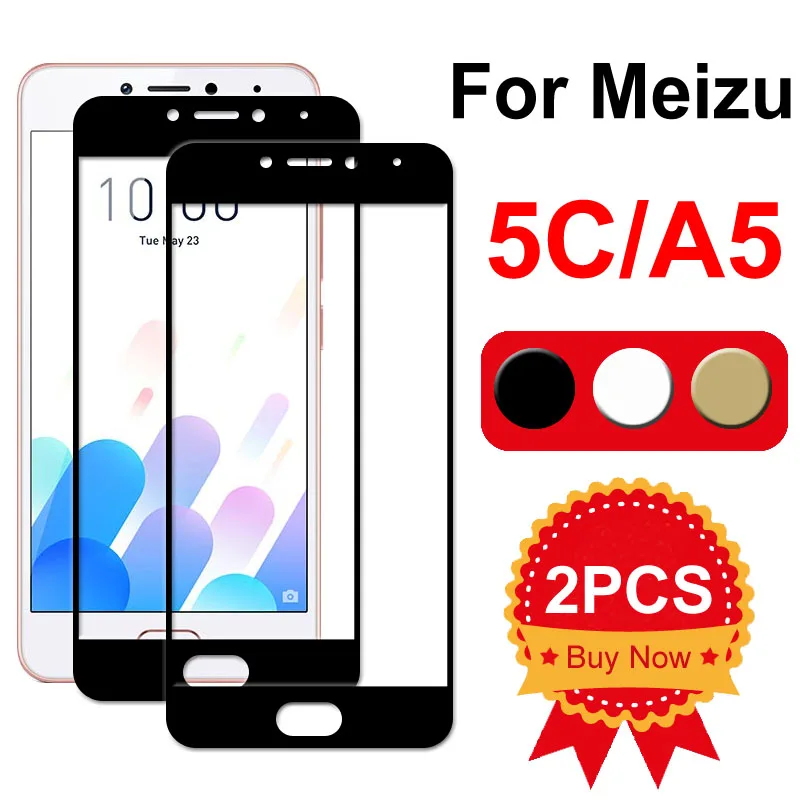 

2PCS Protective glass for meizu a5 maisie 5c m5c a 5 c 5a c5 m on mezu meizy maize meize tempered glas the screen protector film