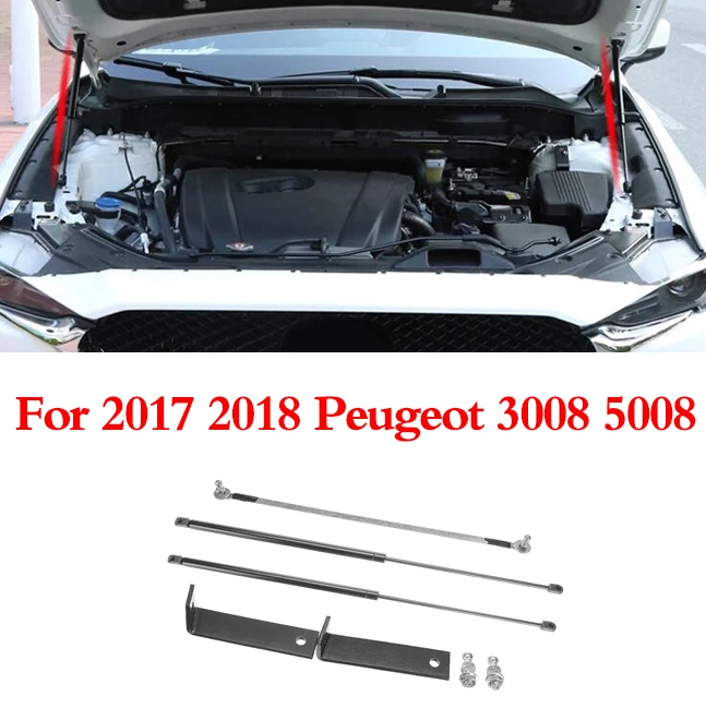 

For 2017 2018 Peugeot 3008 5008 Car Front Hood Engine Cover Hydraulic Rod Strut Spring Shock Bars Bracket Car Styling