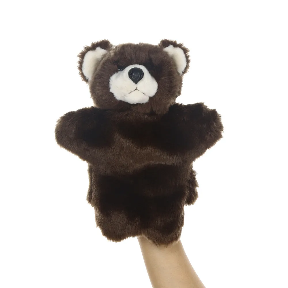 

Popular Baby Cartoon Animal Finger Puppets Soft Doll Kids Educational Toys Glove Hand Puppet Plush Finger Toys Raccoon