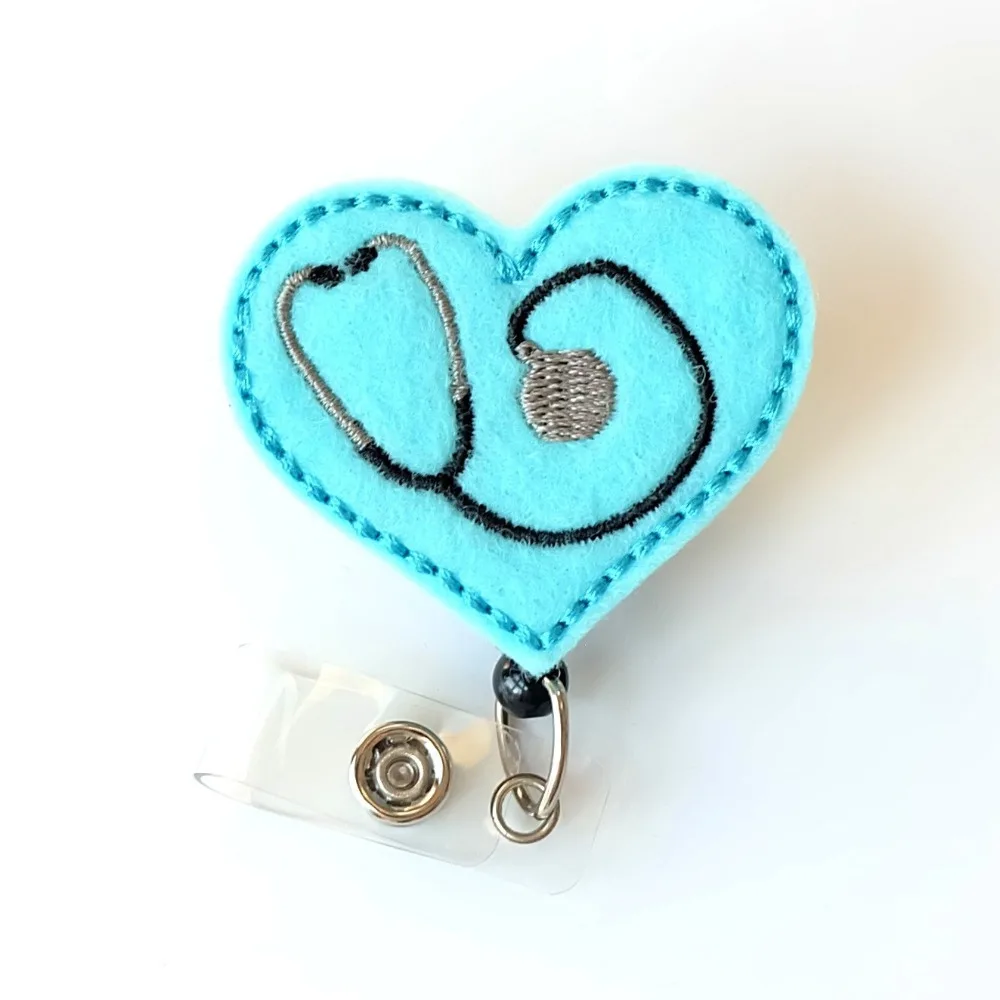 10pcs-Random-9-Medical-Styles-Applique-Felt-Nurse-Retractable-Reel-ID-Name-Holder-For-Doctor (2)