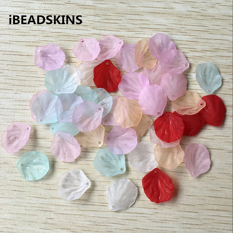 

New arrival! (choose color) 20x17mm 1500pcs/lot clear Acrylic petals shape beads for jewelry necklace making(Design as shown)