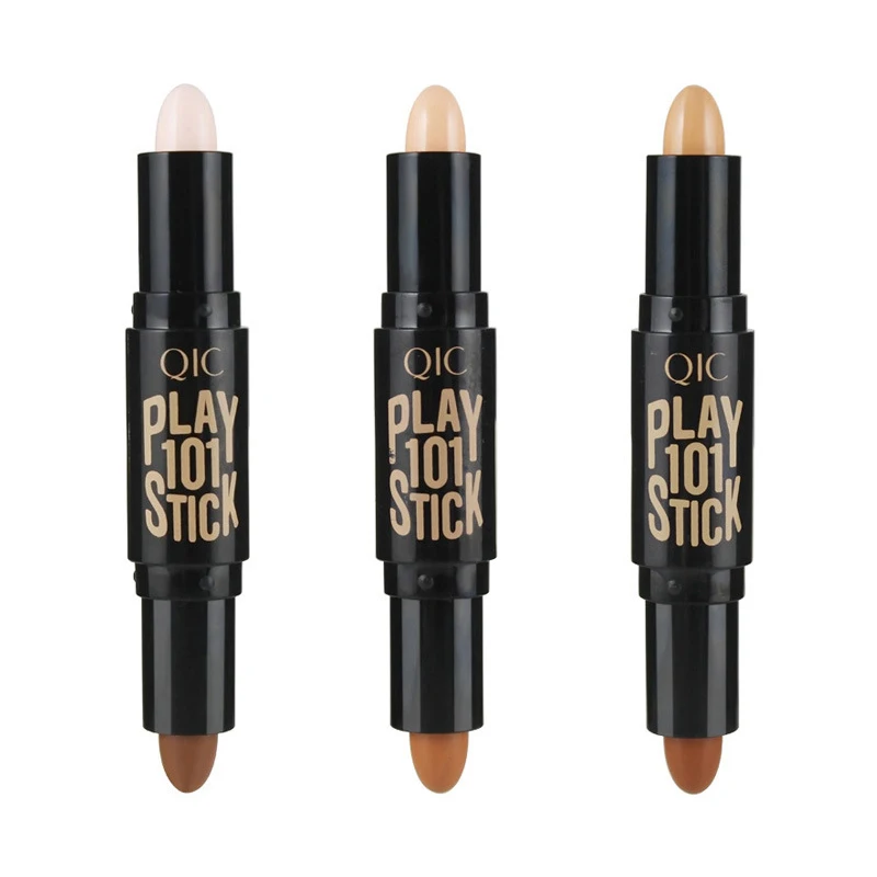 

1PC Concealer 2 in 1 Double-end+Bronzer Pro Stick Highlight Contouring Full Face Blemish Face Makeup Cream Pen contour palette