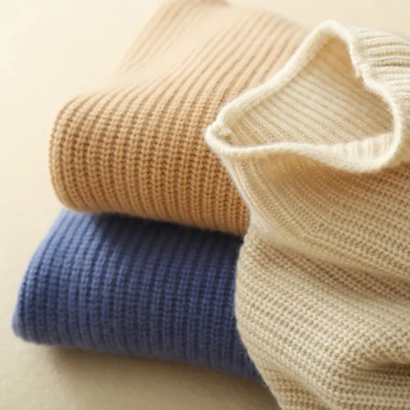 

2019 Thick Warm Turtleneck 100% Pure Cashmere Sweater Pullovers Half Turtleneck Long Sleeve Sweater Female Warm Pullover Jumper