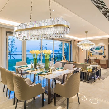 

New modern chandelier lighting for living room luxury dining room gold chain chandeliers design kitchen island cristal lustre