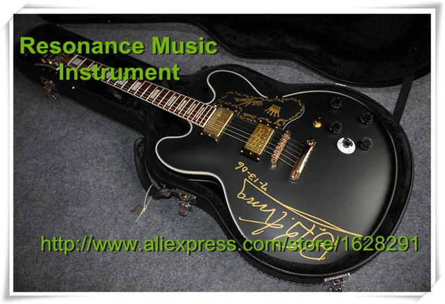 Cheap Hot Selling ES Guitar Hollow Body Jazz Guitarra B.B.King Signature Matte Black Finish